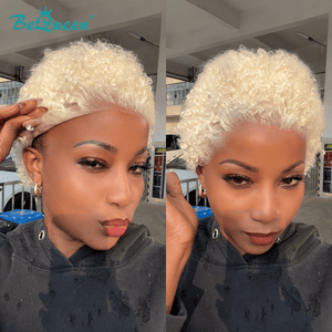 overseas PIXIE WIGS BeQueen #60 Glueless Lace Pixie Wig