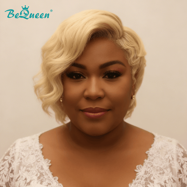 overseas PIXIE WIGS BeQueen #60 Side Part Wave Frontal Lace Wig