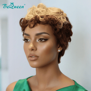 overseas PIXIE WIGS Bequeen 613 Brown Finger Wave Pixie Wig