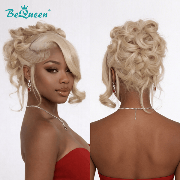 overseas Workout Wig Bequeen 613 Side Part Frontal Lace With Tie Up Hair Wig