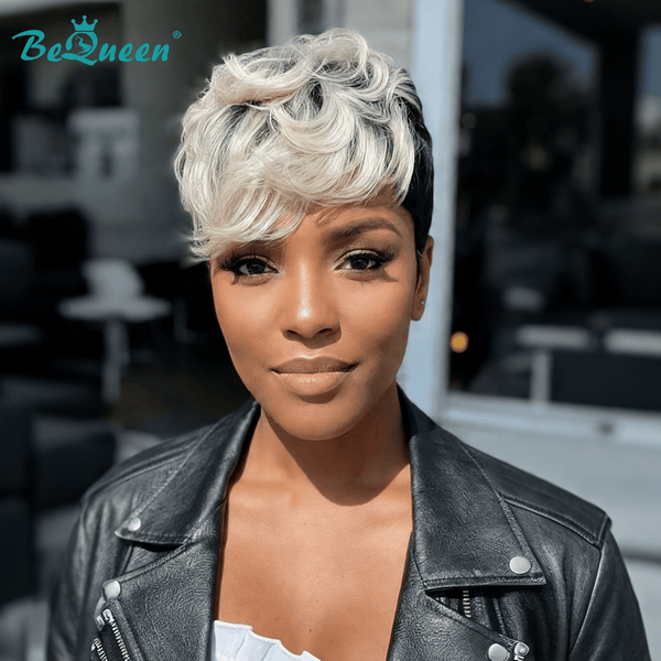 overseas PIXIE WIGS Bequeen 613 Special Made Natural Wave Pixie Cut Wig