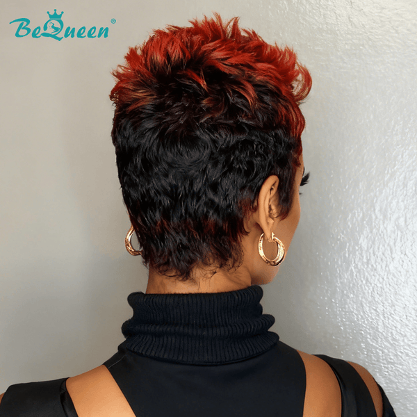 overseas PIXIE WIGS Bequeen 99J Irregular Wave Special Made Pixie Wig