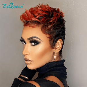 overseas PIXIE WIGS Bequeen 99J Irregular Wave Special Made Pixie Wig