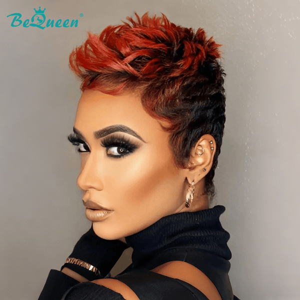 overseas PIXIE WIGS Bequeen 99J Irregular Wave Special Made Pixie Wig