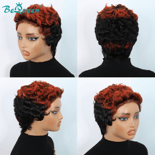 overseas PIXIE WIGS Bequeen 99J Irregular Wave Special Made Pixie Wig
