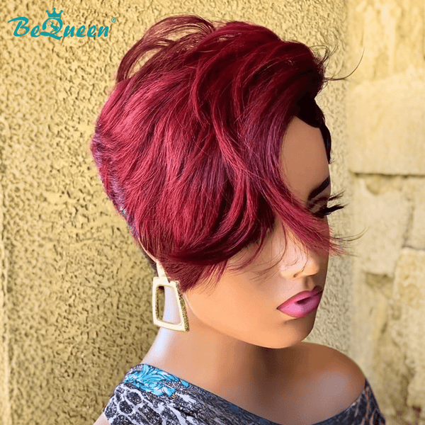 overseas PIXIE WIGS Bequeen 99J Side Part Layer Pixie Wig