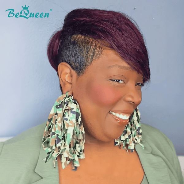 overseas TOPPER & MOHAWK Bequeen 99J Side Part Machine Made Topper