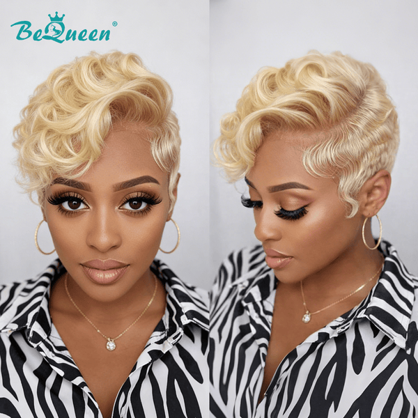 overseas PIXIE WIGS Bequeen Blonde Side Part Special Style Full Lace Wig