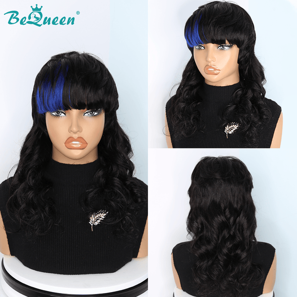 overseas Mullet Wig Bequeen Blue Part Fashion Mullet Wig