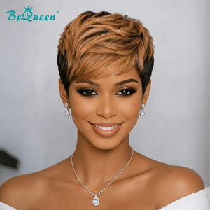 overseas PIXIE WIGS Bequeen Bronze Layered Short Cut Wig