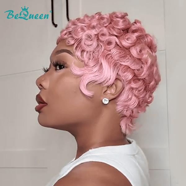overseas PIXIE WIGS Bequeen Cotton Candy Short Cut Fashion Pixie Wig