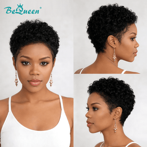 overseas PIXIE WIGS Bequeen Curly Low Cut Special Style Wig