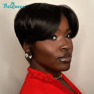 overseas PIXIE WIGS Bequeen Cute Bang Pixie Lace Frontal Wig