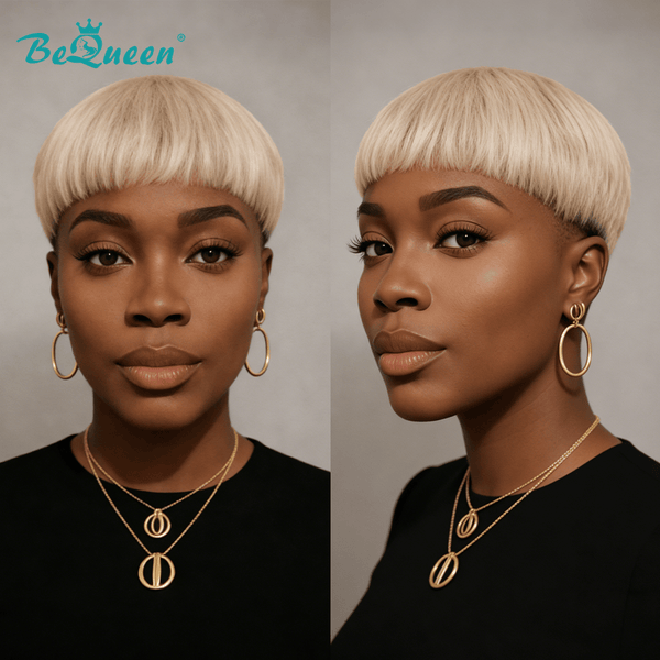 overseas PIXIE WIGS Bequeen Cute Mushroom Straight Special Style Topper