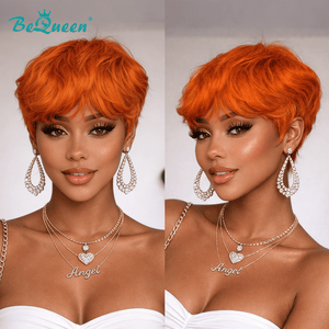 overseas PIXIE WIGS Bequeen Electric Ginger Orange Pixie Cut Wig