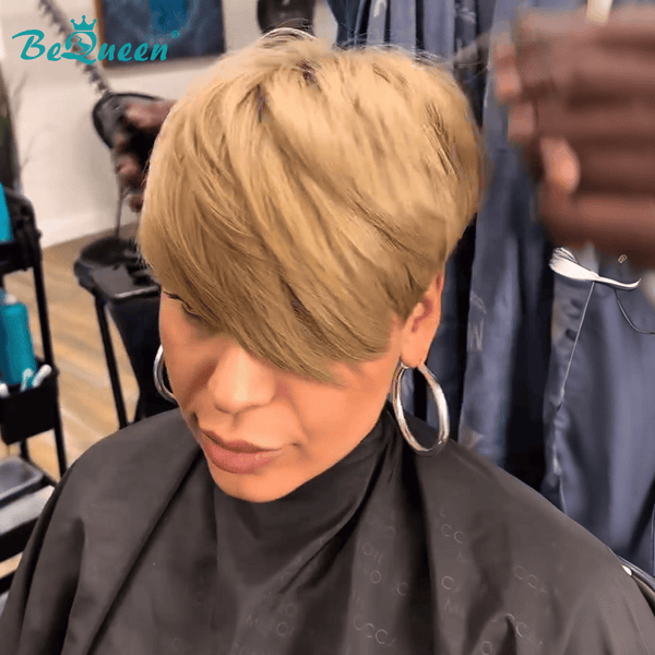 overseas TOPPER & MOHAWK Bequeen Fashion Ash Brown Side Part Topper