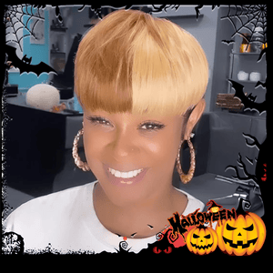 overseas PIXIE WIGS Bequeen Fashion Two-color  Short Cut Pixie Wig