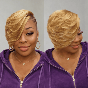 overseas TOPPER & MOHAWK Bequeen Golden Side Part Wave Short Cut Topper-1