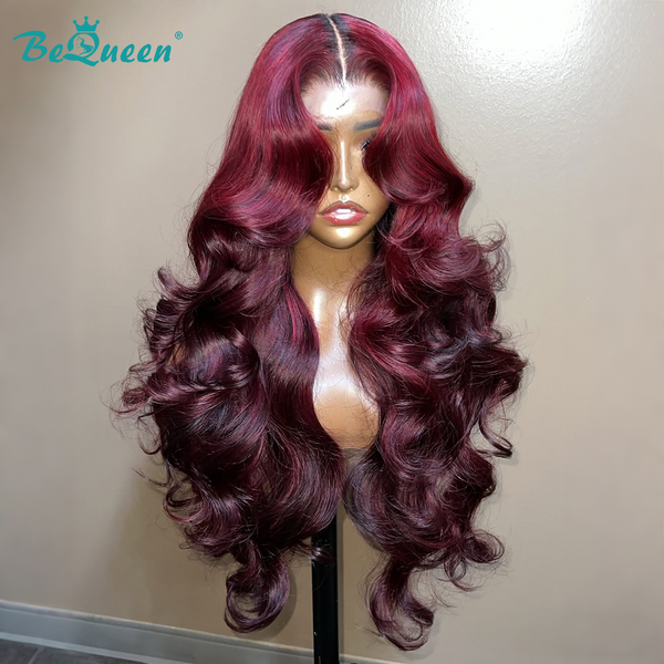 overseas Workout Wig Bequeen Gradient Grape Wave Full Lace Long Wig