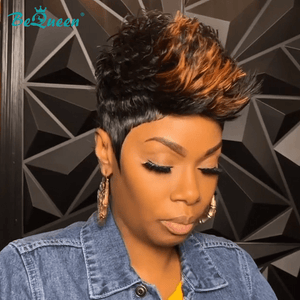 overseas PIXIE WIGS Bequeen Highlight Sunset Machine Made Wig