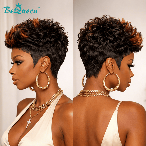 overseas PIXIE WIGS Bequeen Highlight Sunset Machine Made Wig