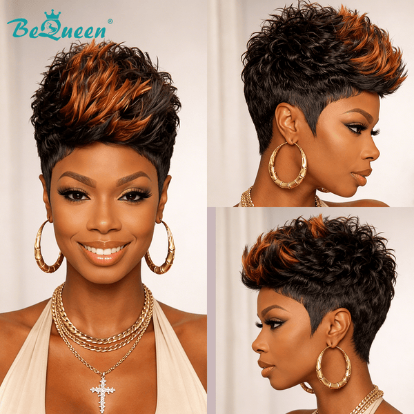 overseas PIXIE WIGS Bequeen Highlight Sunset Machine Made Wig
