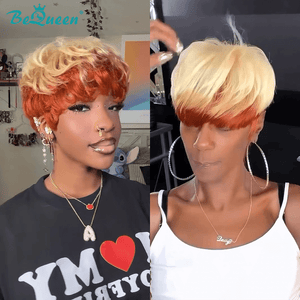 overseas PIXIE WIGS Other Bequeen Honey Burnt Machine Made Pixie Wig