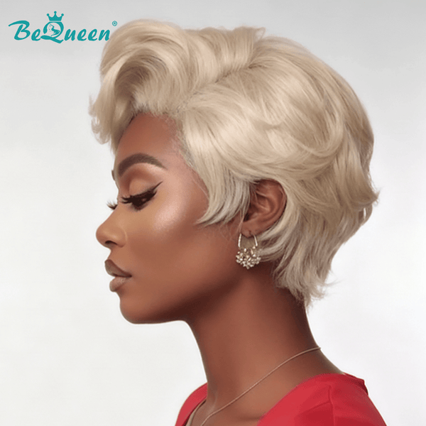 overseas PIXIE WIGS Bequeen Ice Cream Style Side Part Short Cut Wig