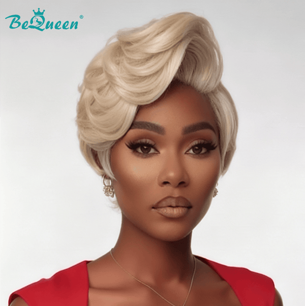 overseas PIXIE WIGS Bequeen Ice Cream Style Side Part Short Cut Wig