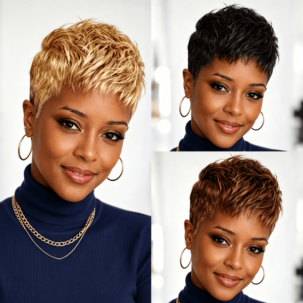 overseas PIXIE WIGS Bequeen Luxurious Customized Short Cut 13 ×4 Lace Wig