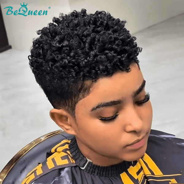 overseas TOPPER & MOHAWK Bequeen Machine Made 1B Short Cut Fashion Wig