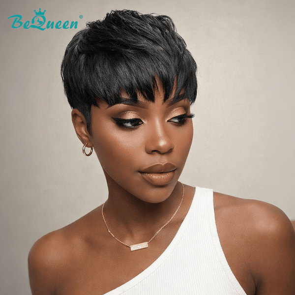 overseas PIXIE WIGS Bequeen Machine Made Fashion Short Wig