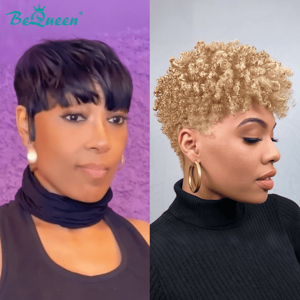overseas PIXIE WIGS 2 wigs F (As pic) Bequeen Machine Made Fashion Short Wig (USA)
