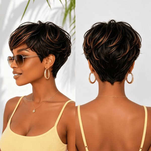 overseas PIXIE WIGS Bequeen Mixed Color No Lace Short Cut Pixie Wig-1