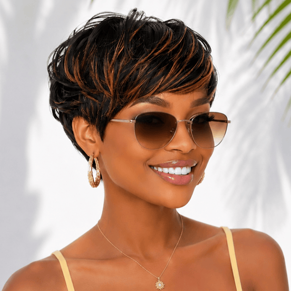 overseas PIXIE WIGS Bequeen Mixed Color No Lace Short Cut Pixie Wig-1