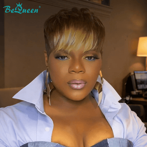 overseas PIXIE WIGS Bequeen Mixed Pixie Cut Machine Made Wig (USA)