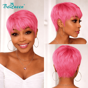 overseas PIXIE WIGS Bequeen Pink Short Cut Pixie Wig