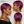 overseas PIXIE WIGS Bequeen Pixie Cut Light Purple Machine Made Wig