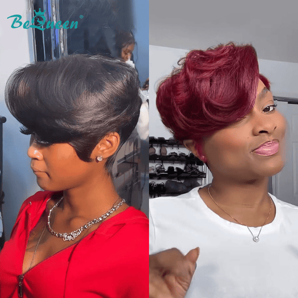 overseas PIXIE WIGS Bequeen Red Side Part Frontal Lace Wig（2 Colors）