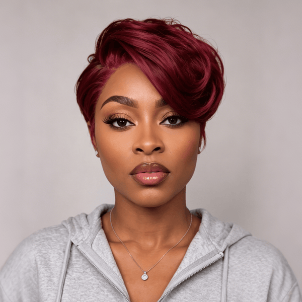 overseas PIXIE WIGS Bequeen Red Side Part Frontal Lace Wig(2 Colors)