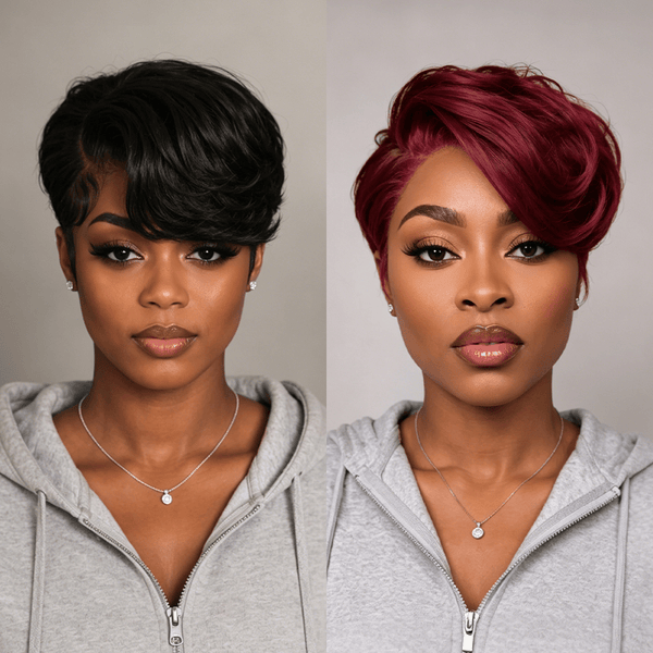overseas PIXIE WIGS Bequeen Red Side Part Frontal Lace Wig(2 Colors)