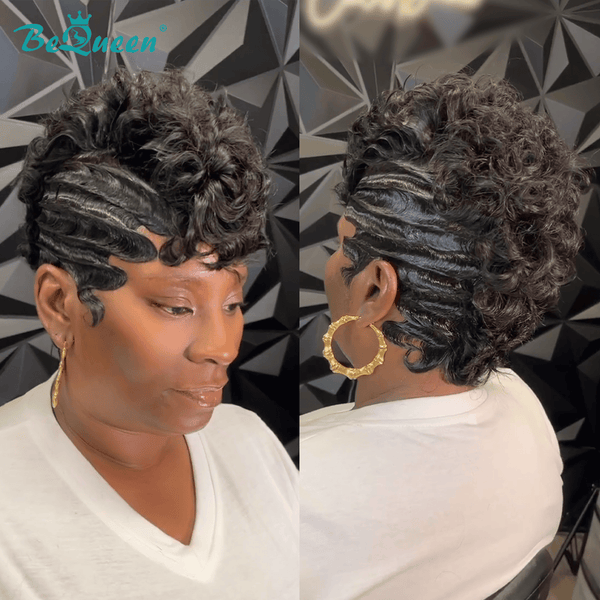 overseas PIXIE WIGS Bequeen Retro Special Made Pixie Short Cut Wig