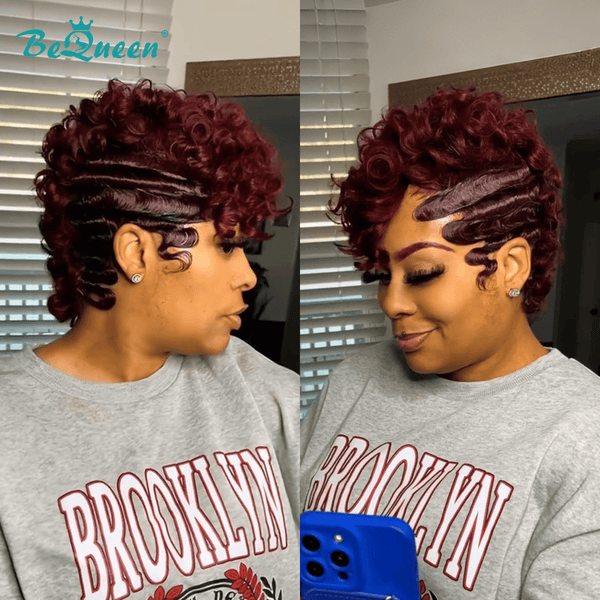 overseas PIXIE WIGS Bequeen Retro Special Made Pixie Short Cut Wig