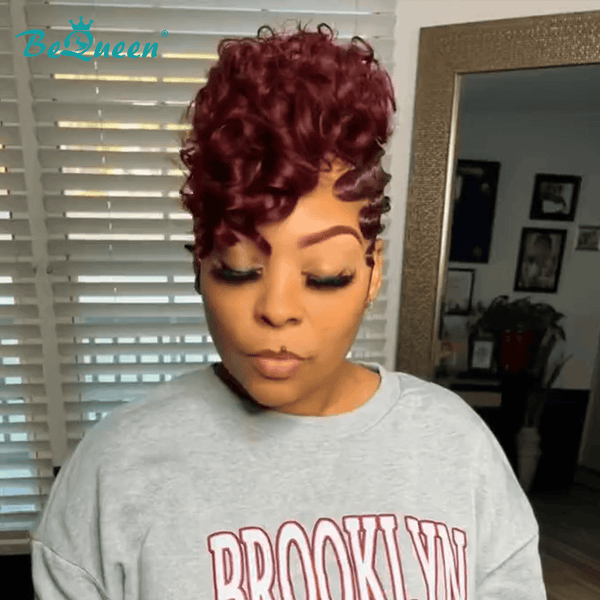overseas PIXIE WIGS Bequeen Retro Special Made Pixie Short Cut Wig