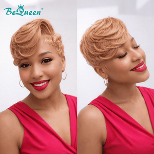 overseas PIXIE WIGS Bequeen Sexy Side Part Wave Pixie Lace Wig