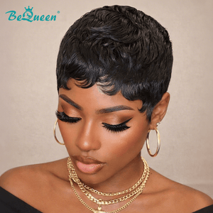 overseas PIXIE WIGS Bequeen Sexy Wave Machine Made Short Wig