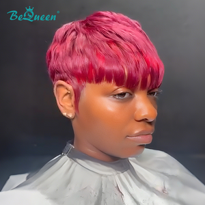 overseas PIXIE WIGS Bequeen Shinning 99J Mixed Red Machine Made Pixie Wig