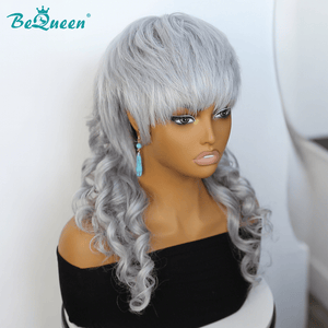 overseas Mullet Wig Bequeen Silver Tones Mullet Glueless Wig