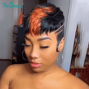 overseas PIXIE WIGS Bequeen Sunset Part Short Cut Pixie Wig