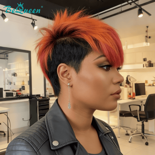 overseas TOPPER & MOHAWK Bequeen Sunset Red Side Part Topper